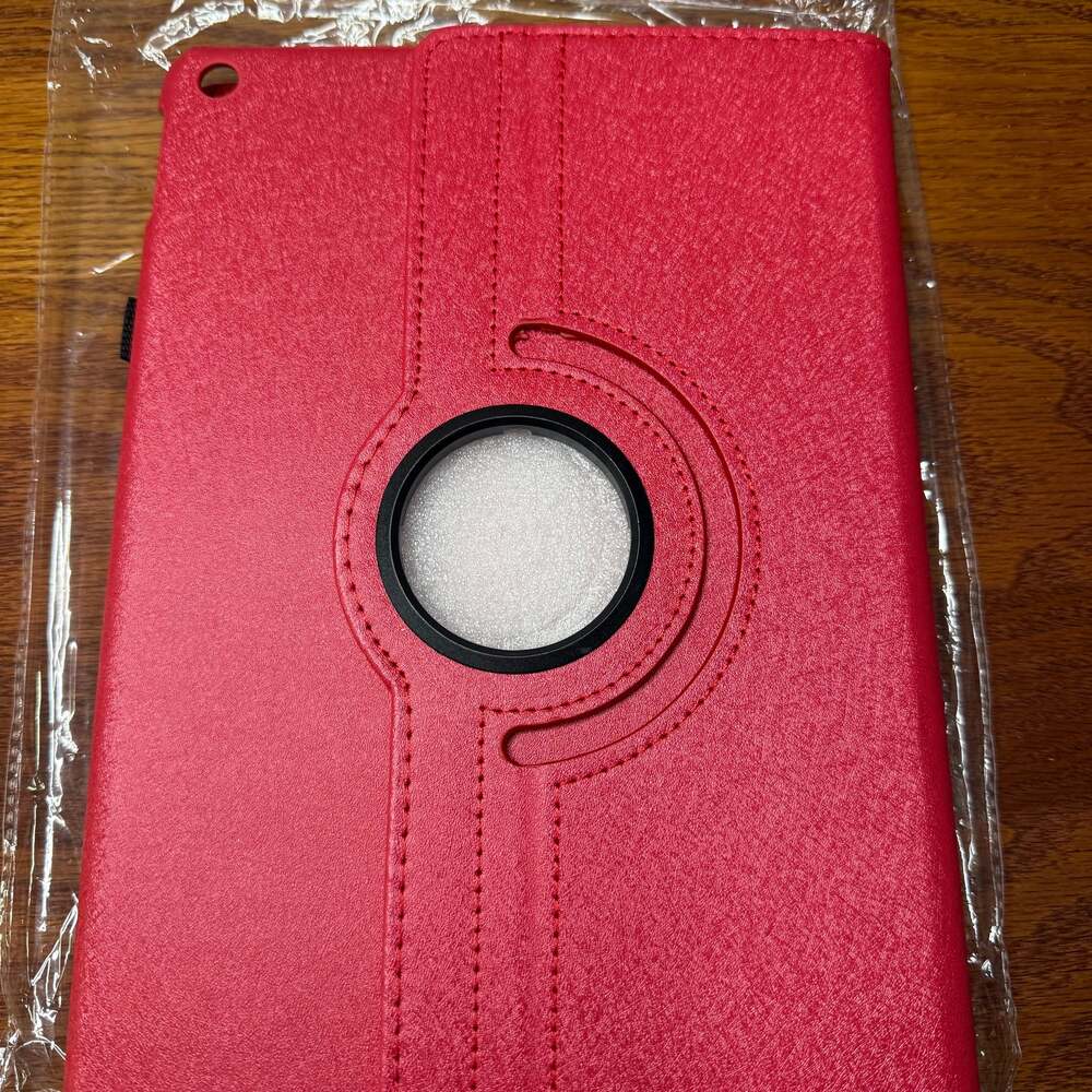LayYun Red iPad 10.2 Case‎ 2019 7th Gen 360 Rotating Stand Folio Cover